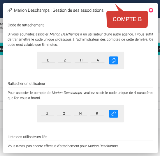 association compte B