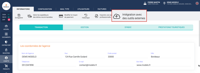 integration outils externes